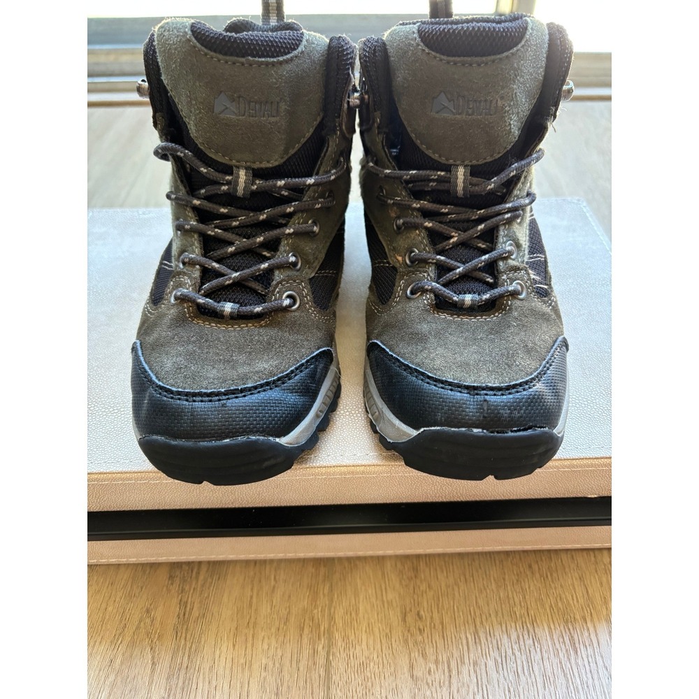 Denali Kids Hiking Boots Olive Green Black Leather A14U087A-1 Size 4 US